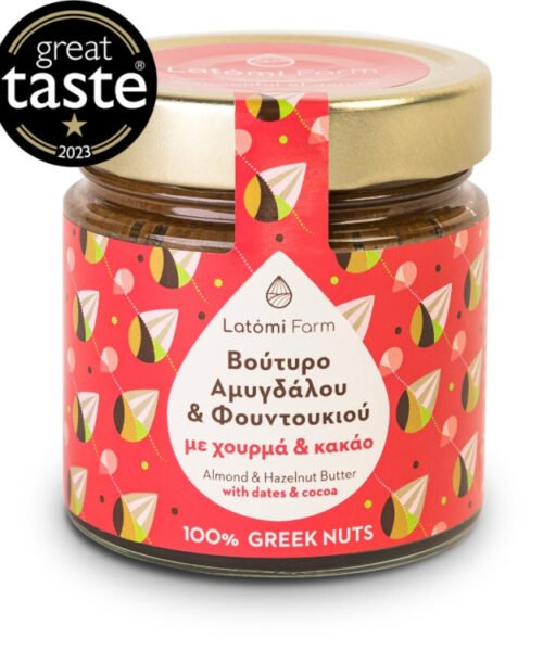 Βούτυρο Αμυγδάλου Φουντουκιού Χουρμά Κακάο, 210gr.