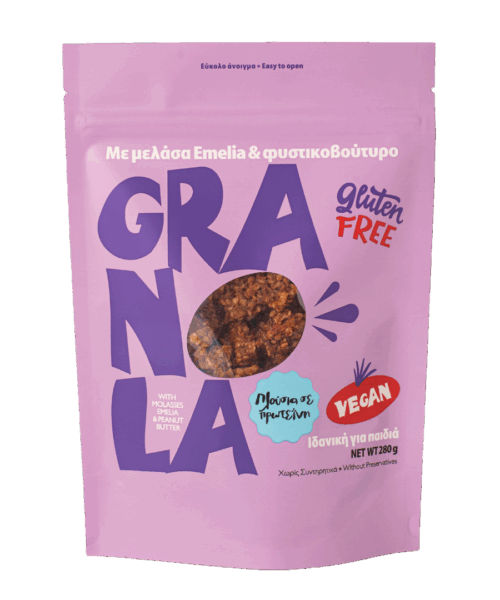 Γκρανόλα με μελάσα Emelia φιστικοβούτυρο