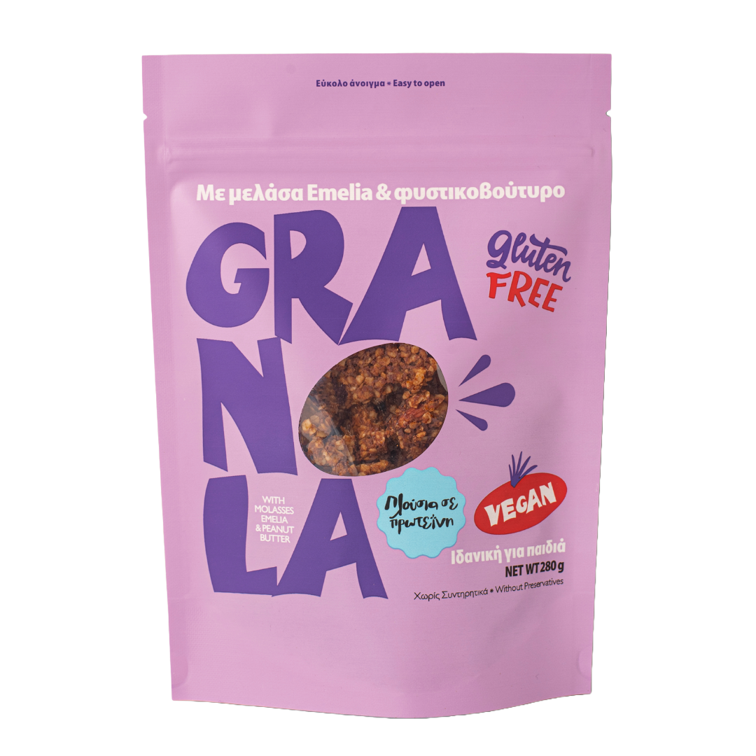 Γκρανόλα με μελάσα Emelia φιστικοβούτυρο