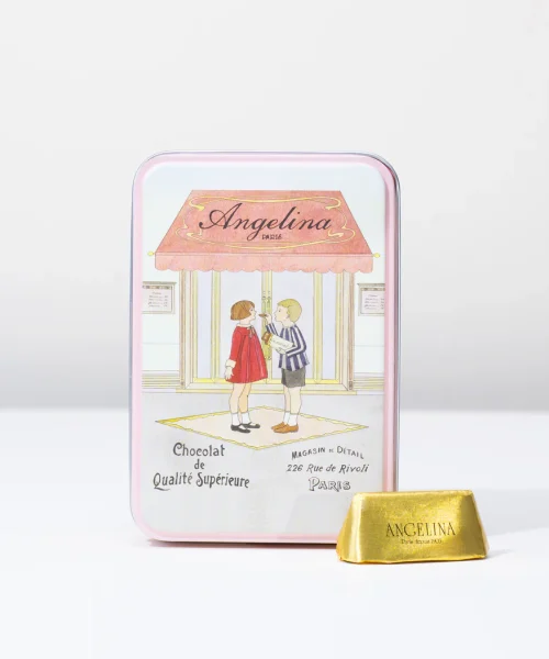 Alternative view of Angelina Mini Giandujas Chocolate tin box