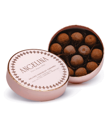 Angelina Box of Dark chocolate and caramel truffles