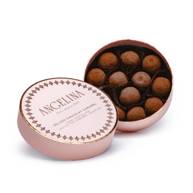 Angelina Box of Dark chocolate and caramel truffles