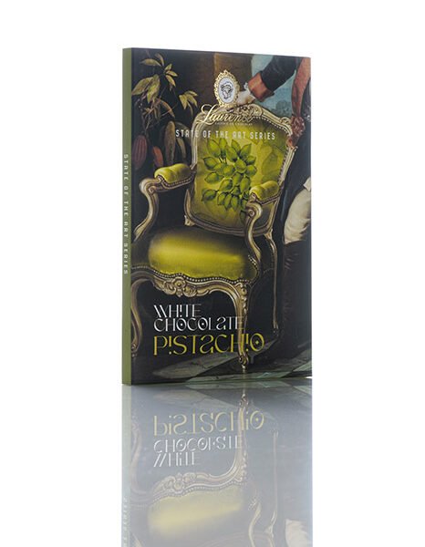 Λευκή σοκολάτα με φιστίκι αιγίνης και φράουλα