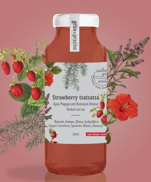 Strawberry tsatsatsá iced tea
