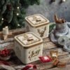Christmas tin box JOY γκοφρετάκια