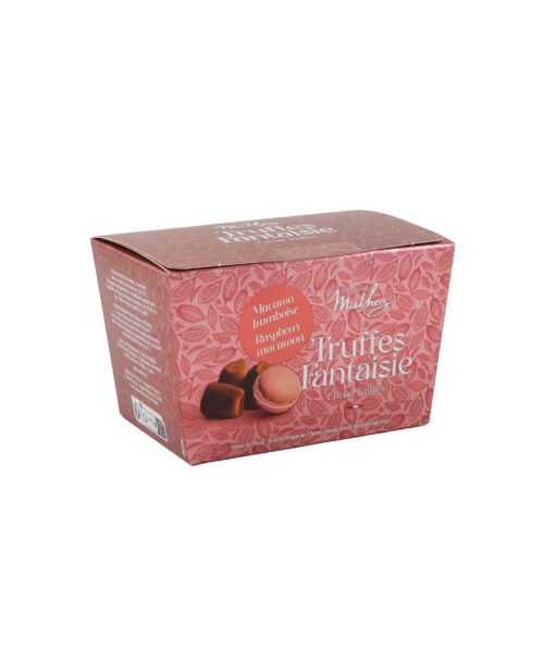 Mathez τρούφες raspberry macaroon paperbox