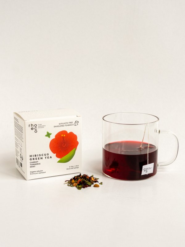 Rhoeco teabags Hibiscus green tea - Image 2
