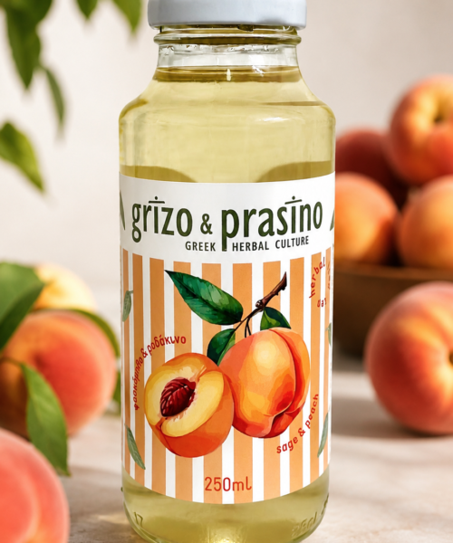 Ροδάκινο φασκόμηλο iced tea