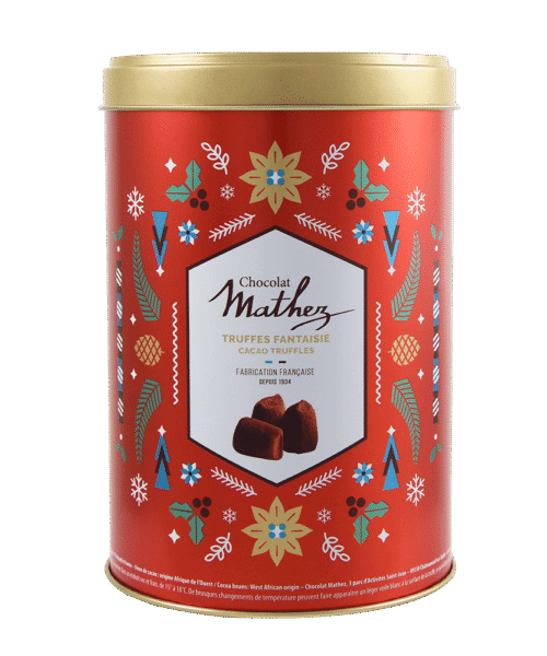 Mathez τρούφες Christmas red tin