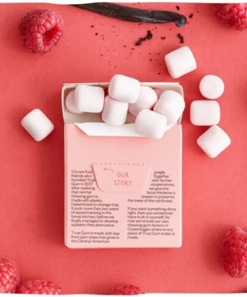 Alternative view of True Gum Raspberry & Vanilla
