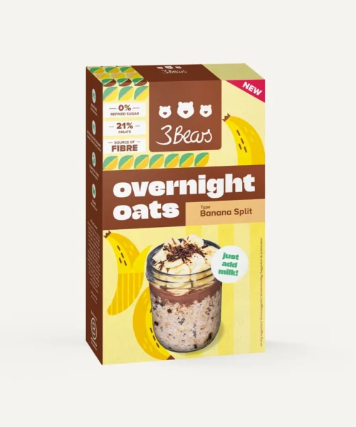 3Bears overnight oats banana split