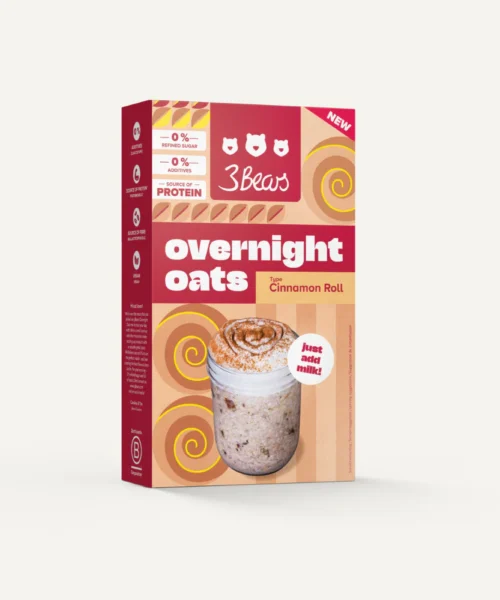 3Bears overnight oats cinnamon roll