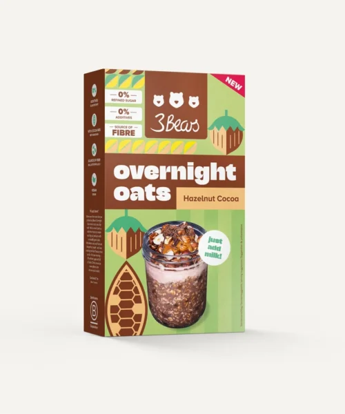 3Bears overnight oats hazelnut cocoa