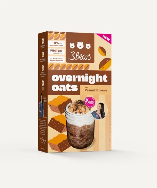 3Bears overnight oats peanut brownie
