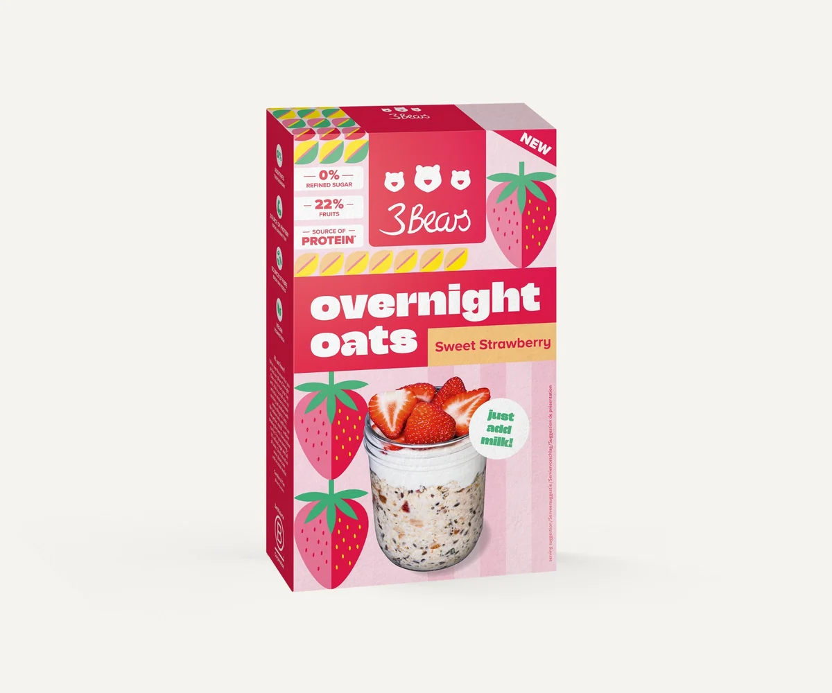 3Bears overnight oats strawberry