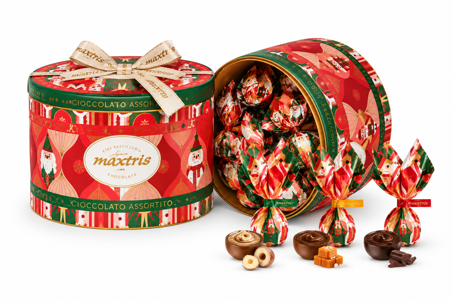 Round Tin Box με Εκλεκτά Σοκολατάκια