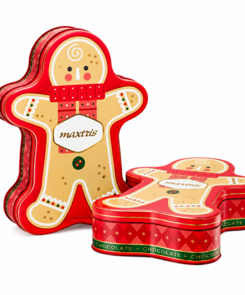 Gingerbread Man Tin Box με Εκλεκτά Σοκολατάκια