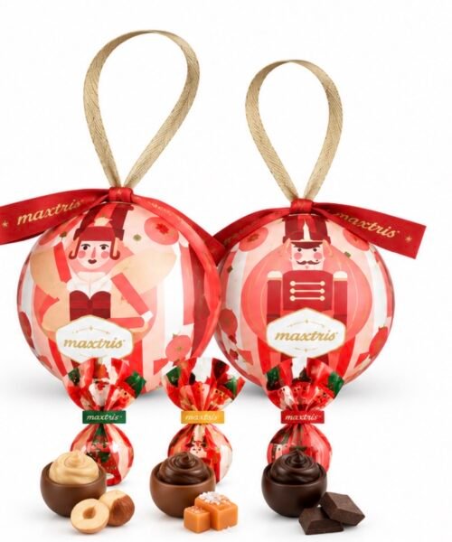 Christmas Tin Bauble Maxtris με Εκλεκτά Σοκολατάκια